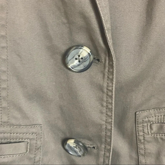 JJill Army Green Utility Blazer Jacket Coat Size XS Classic Capsule Staple - Picture 12 of 13